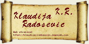 Klaudija Radošević vizit kartica